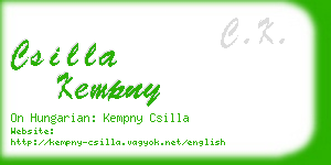 csilla kempny business card